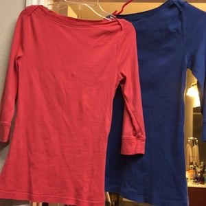 2 Old Navy boat neck tops